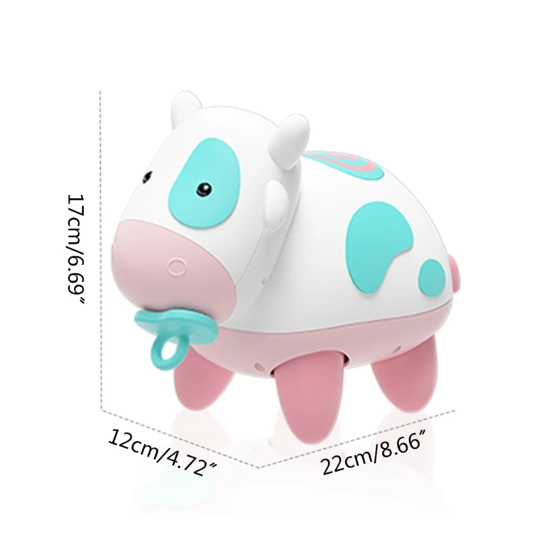 

Electric Cow Toy Robot Electronic Singing Speaking Voice Control Touch Sensing Projection Light Plastic Animal Puzzle