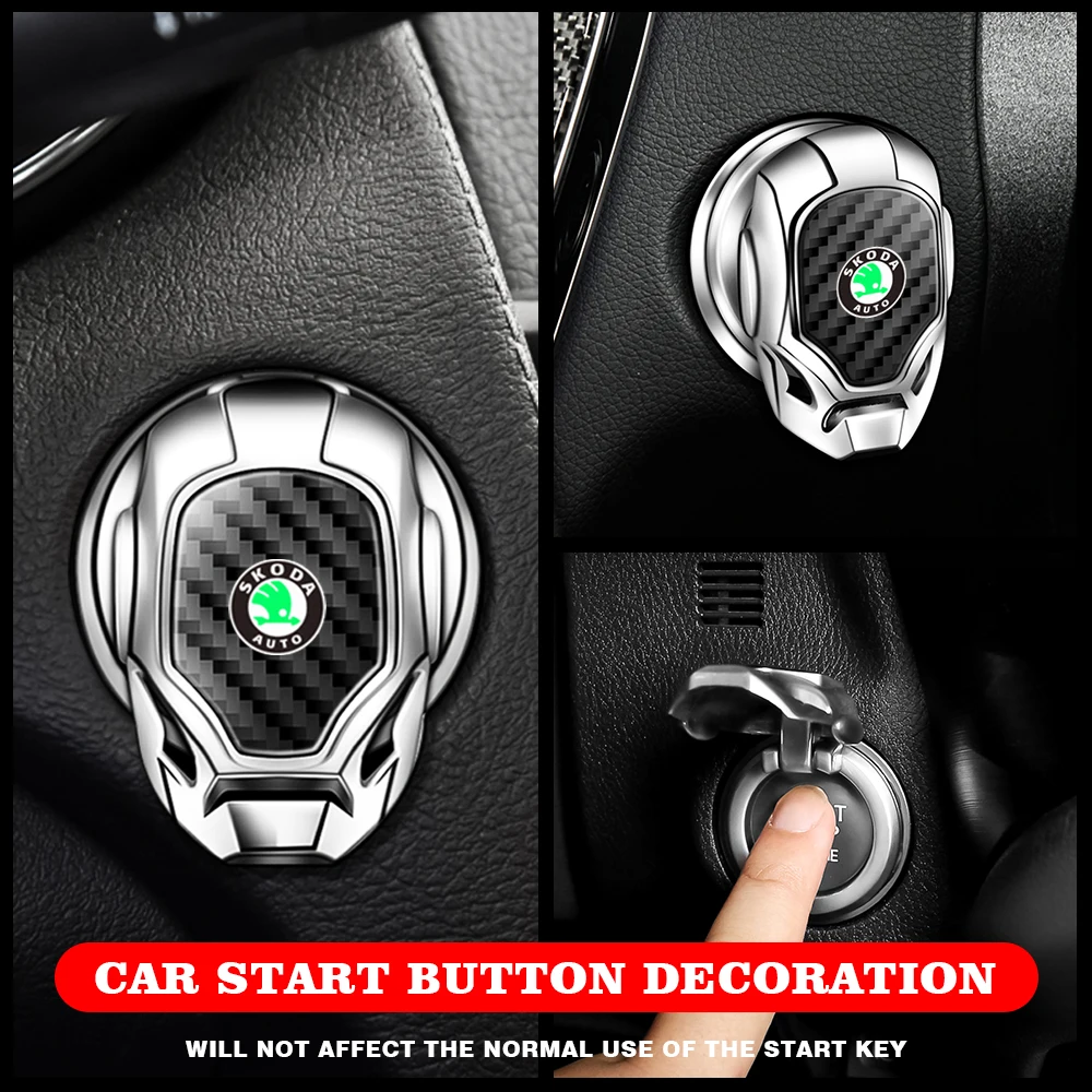 

Car Engine Start Stop Button Cover Ignition Decorative Ring Accessories For Skoda Octavia A5 A7 Superb Fabia 2 Rapid Yeti Citigo