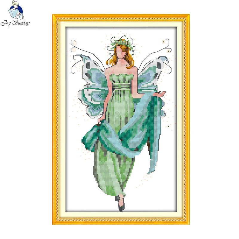 Joy Sunday Flower fairy серия Набор для вышивки крестом 11CT печатная ткань 14CT холст DMC Вышивка крестом с фабрики