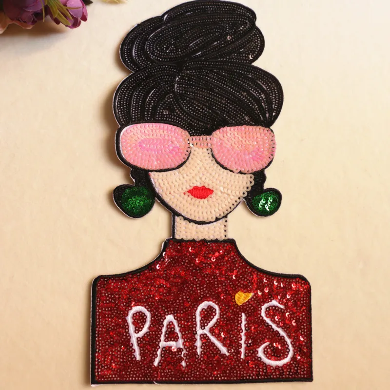Красивые нашивки с блестками для девушек стильная аппликация вышивкой в виде