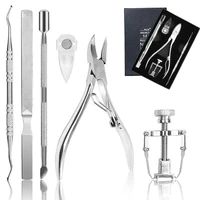 26pcs set cuticle remover kit nail clipper trimmer for cuticle ingrown nails pedicure manicure corrector fixer foot care tool