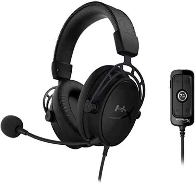 

Игровая Компьютерная гарнитура HyperX Cloud Alpha S, 7,1 объемный звук, регулируемый бас и шумоподавляющий микрофон