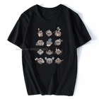 Футболка Мужскаяженская с милым принтом, хлопок, Топ в стиле аниме, стиль Харадзюку