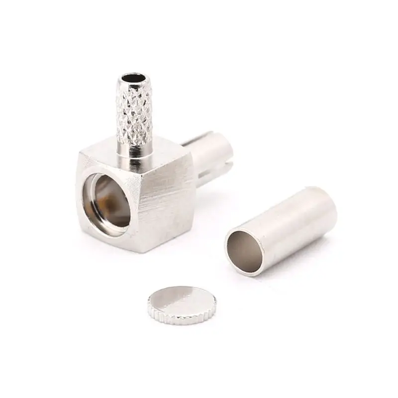 TS9 штекер RF разъем правый угол 90 градусов обжимной коаксиальный адаптер для RG174