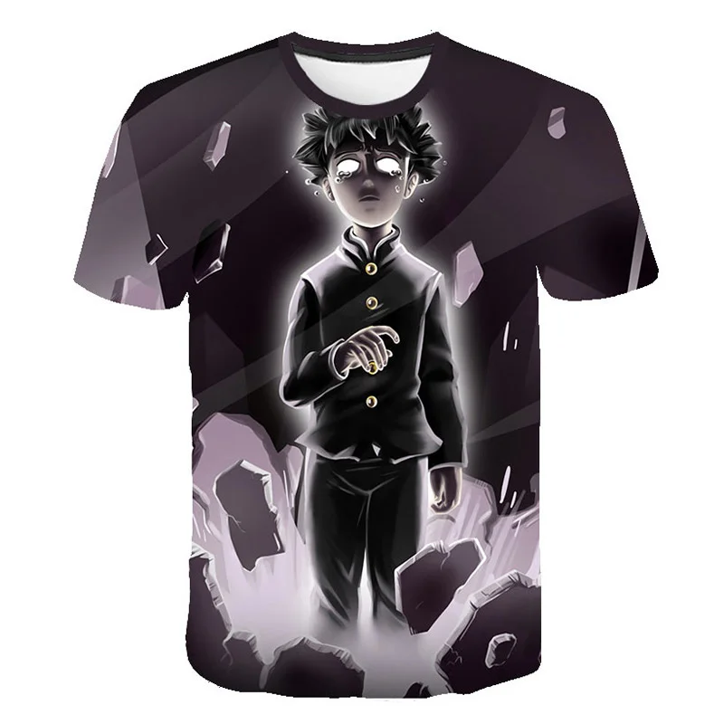 

New Mob Psycho 100 3D Print T-shirt Harajuku Anime Stylle Streetwear Men Women Casual Fashion T Shirt Hip Hop Tshirt Tops Unisex