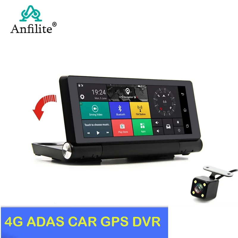 Anfilite 4G Автомобильный GPS навигатор ADAS Bluetooth Android 5 1 навигаторы автомобильные с