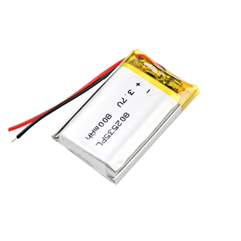 3 7 V 800mAh 802535 литий полимерный аккумулятор для bluetooth динамика MP5 GPS DVD PDA светодиодный