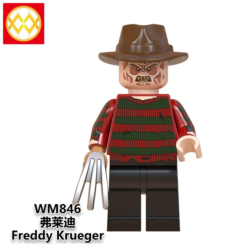 WM846 Фильм ужасов WM6075 ужас Хэллоуин Фредди Майерс Джек Скеллингтон зомби Эрика дравена Билла Джейсона строительные блоки игрушки для детей - Цвет: WM846