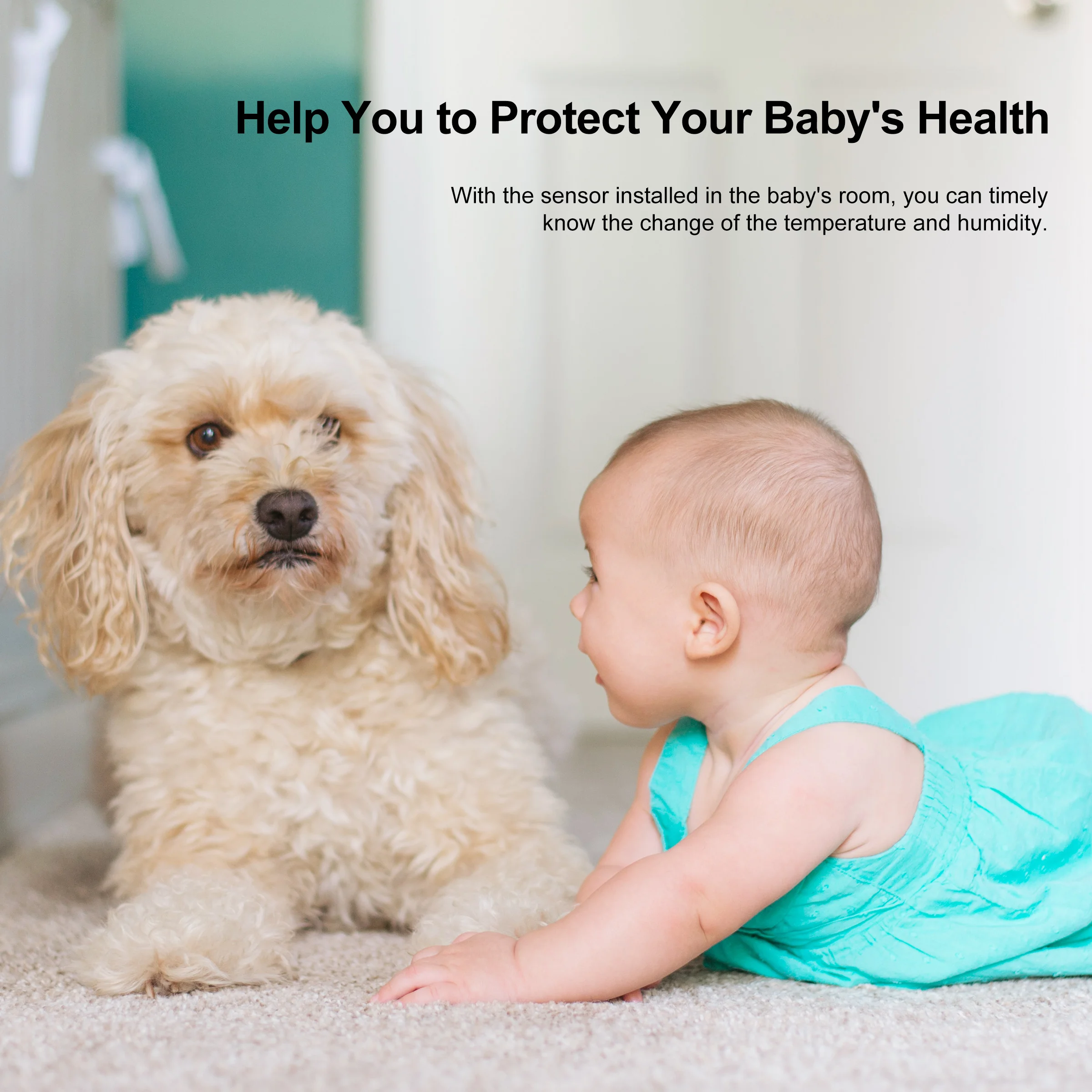 Умный беспроводной термометр Tuya Wi-Fi датчик температуры и влажности с ЖК-экраном