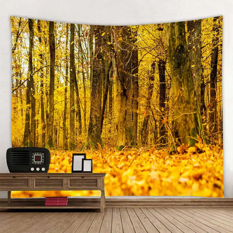 

Tapestry Maples Fallen Leaves Bohemian Wall Hanging Dream Hanging Cloth Mandala Printed Tapestry Living Room Bedroom Home Decor