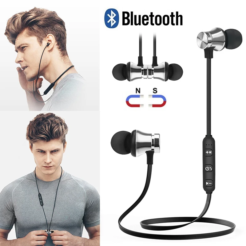 

1PC S8 Wireless Magnetic Bluetooth Earphone Wireless Sports Headphones Stereo Bass Music Earpieces with Mic Accessories Headset