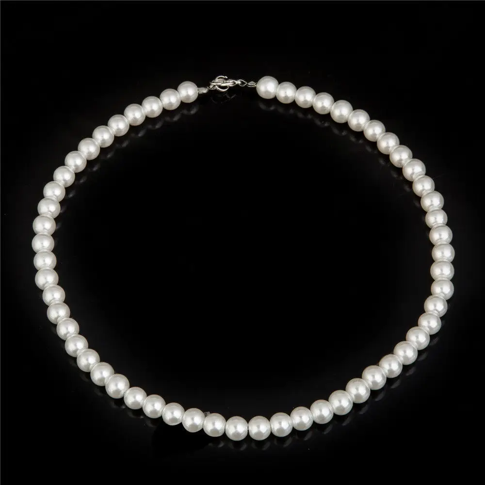Бесплатно&gt Модные женские искусственное белое жемчужное ожерелье для шеи |