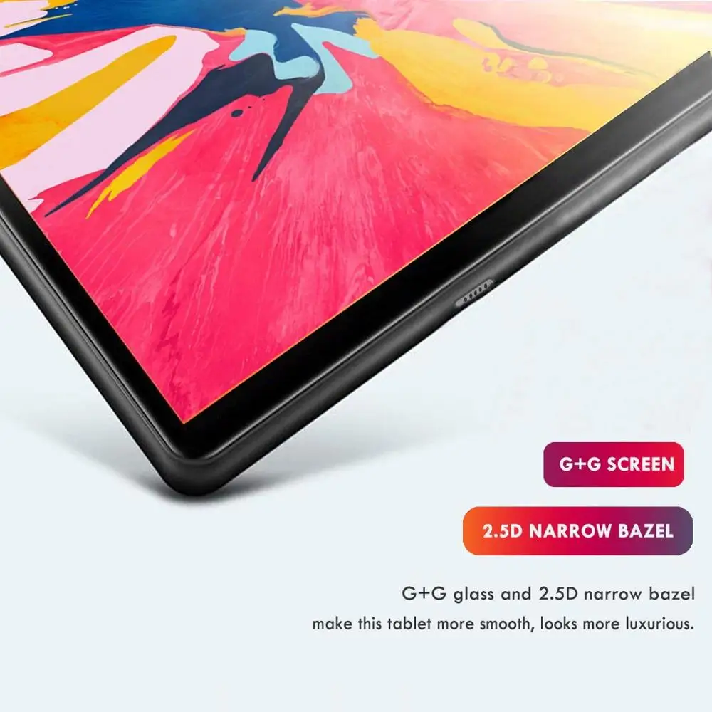 Планшет экран 10 дюймов четырёхъядерный 32 Гб ПЗУ 2020*1280 IPS 2.5D из закаленного стекла