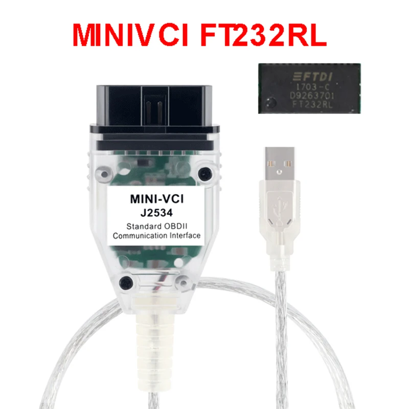 Новейший мини-сканер VCI для Φ TIS Techstream V14.30 minivci FTDI автомобильного сканера J2534 OBD2