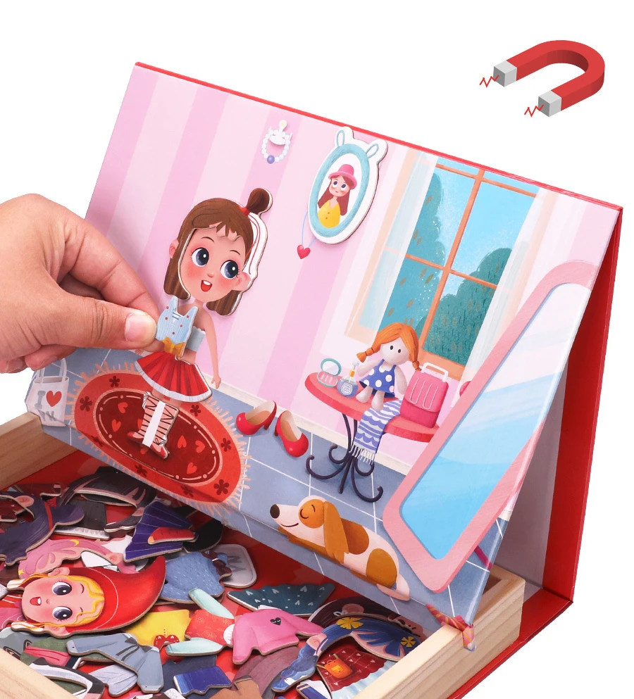 Магнитные костюмы для девочек игра воображения в виде книжки отличный подарок