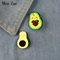 love you avocado enamel pin custom fruit brooches shirt lapel bag cartoon badge jewelry gift for kids friends