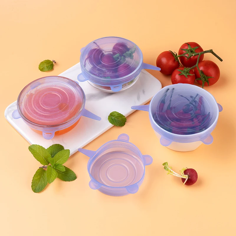 

Пищевая силиконовая крышка-колпак универсальные силиконовые крышки для кухонной посуды чаша для микроволновой печи многоразовые растягив...