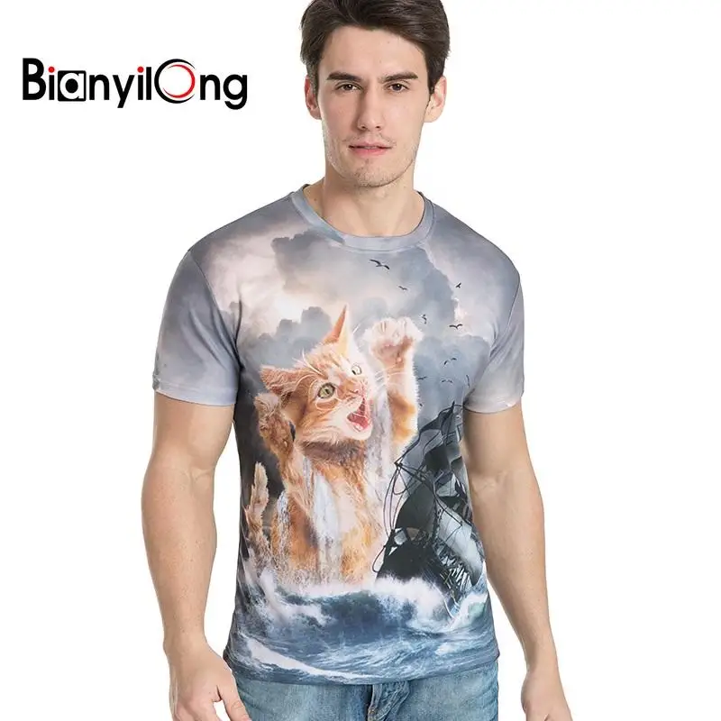 Брендовая одежда новая модная мужская/wo Мужская футболка с короткими рукавами 3d