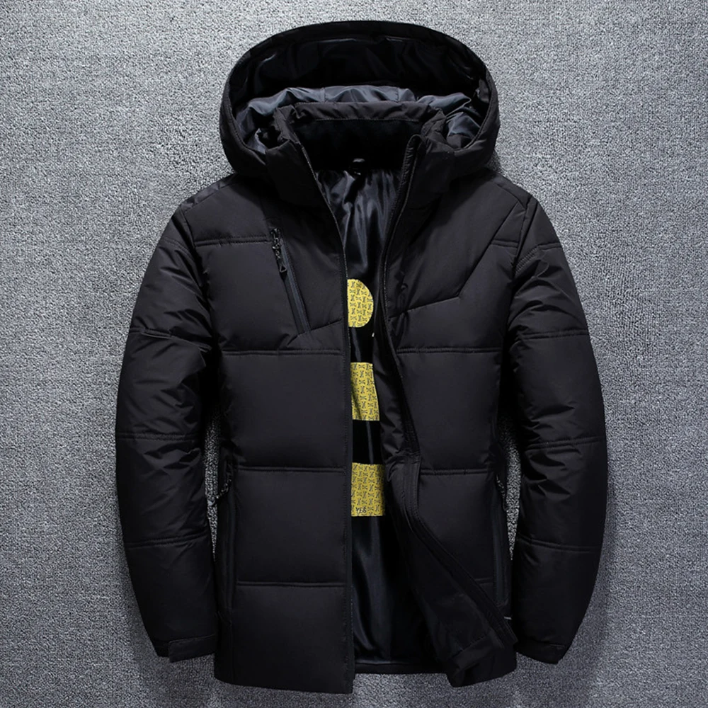 Высококачественная зимняя мужская куртка пуховик теплое плотное пальто Зимняя