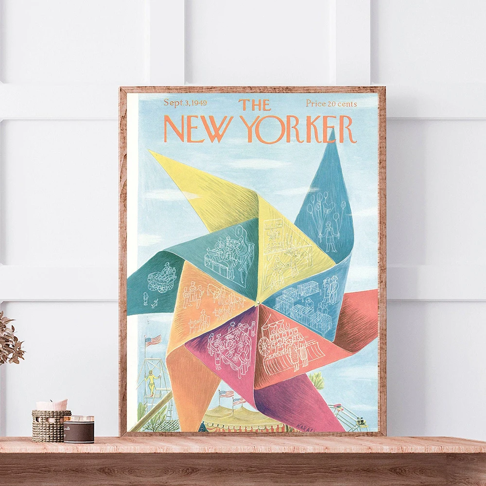 Постеры для журналов New Yorker Настенная картина пастельных цветов интерьера декор