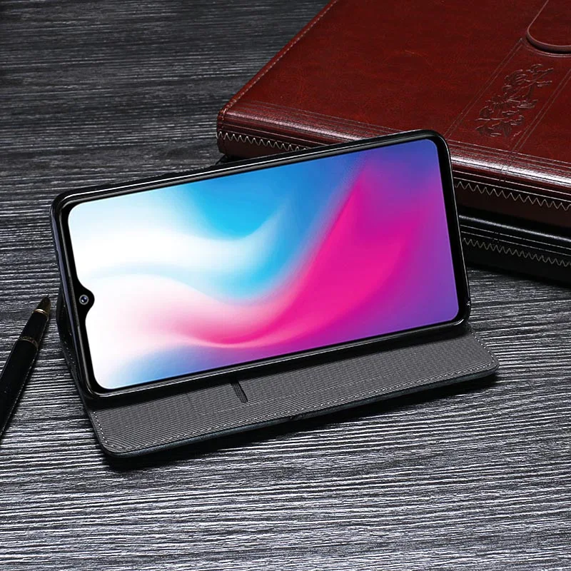 ITien бизнес Премиум кожаный защитный резиновый чехол для телефона Vivo V15 Pro Y91i TPU