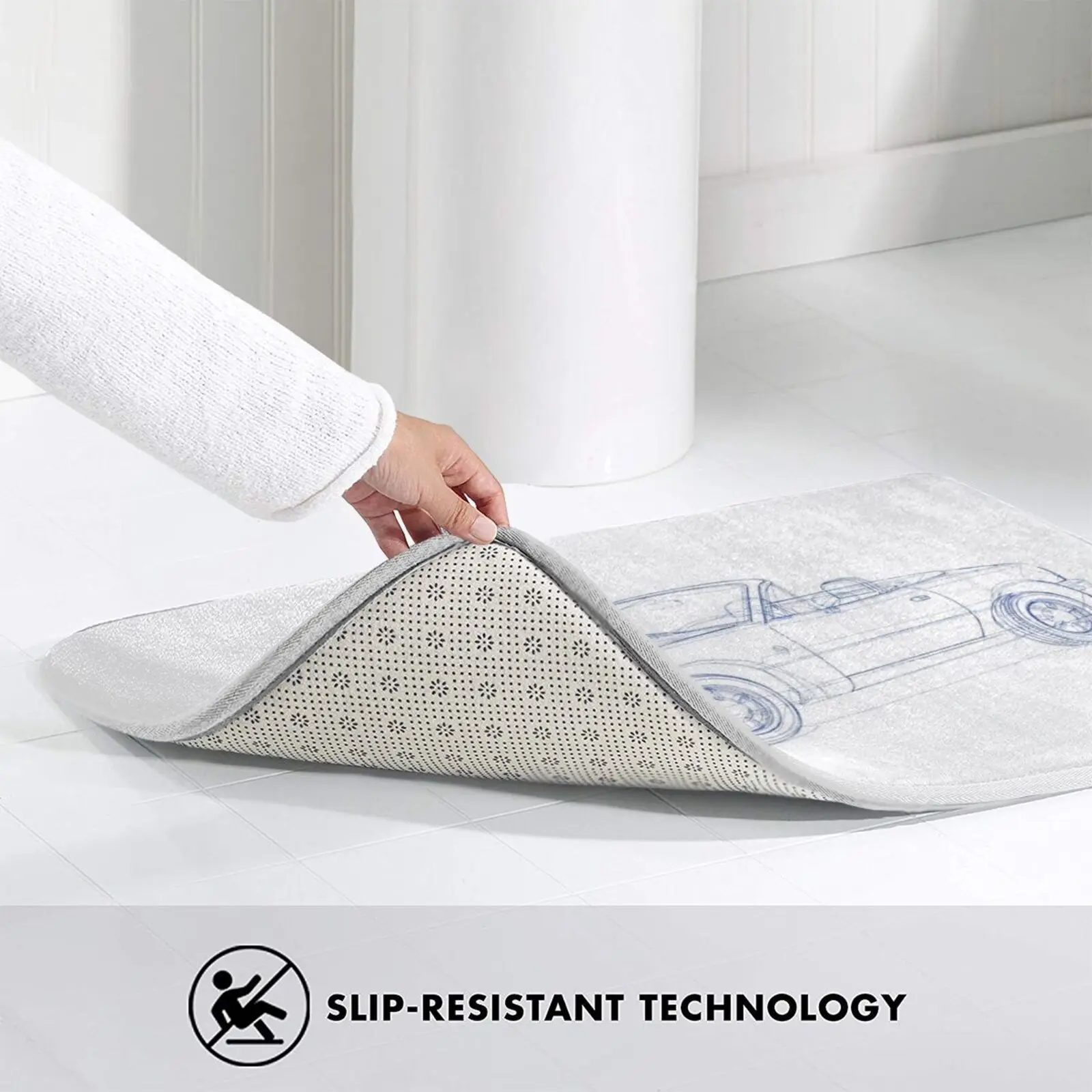 Коврик Mx5 с голубым контурным ковриком нескользящий коврик напольные коврики для