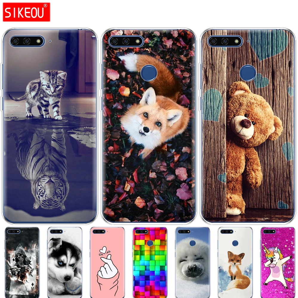 

Silicon Phone Case For huawei Y6 2018 case 5.7 inch Atu-L21 back cover for huawei Y6 Prime 2018 protective soft tpu coque bumper