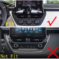 gps navigation air conditioning ac panel cover trim fit for toyota corolla 2019 2022 matte carbon fiber interior accessories