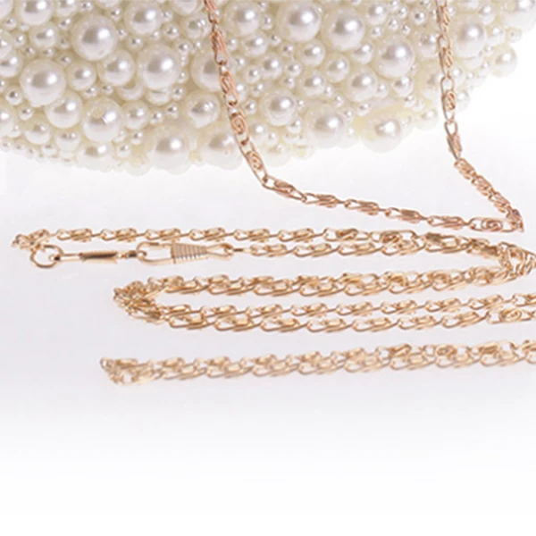 

Evening Wedding Clutch Handbag Pearl Bag Dress Dinner Bag Small Purse Bridesmaid Handbag White