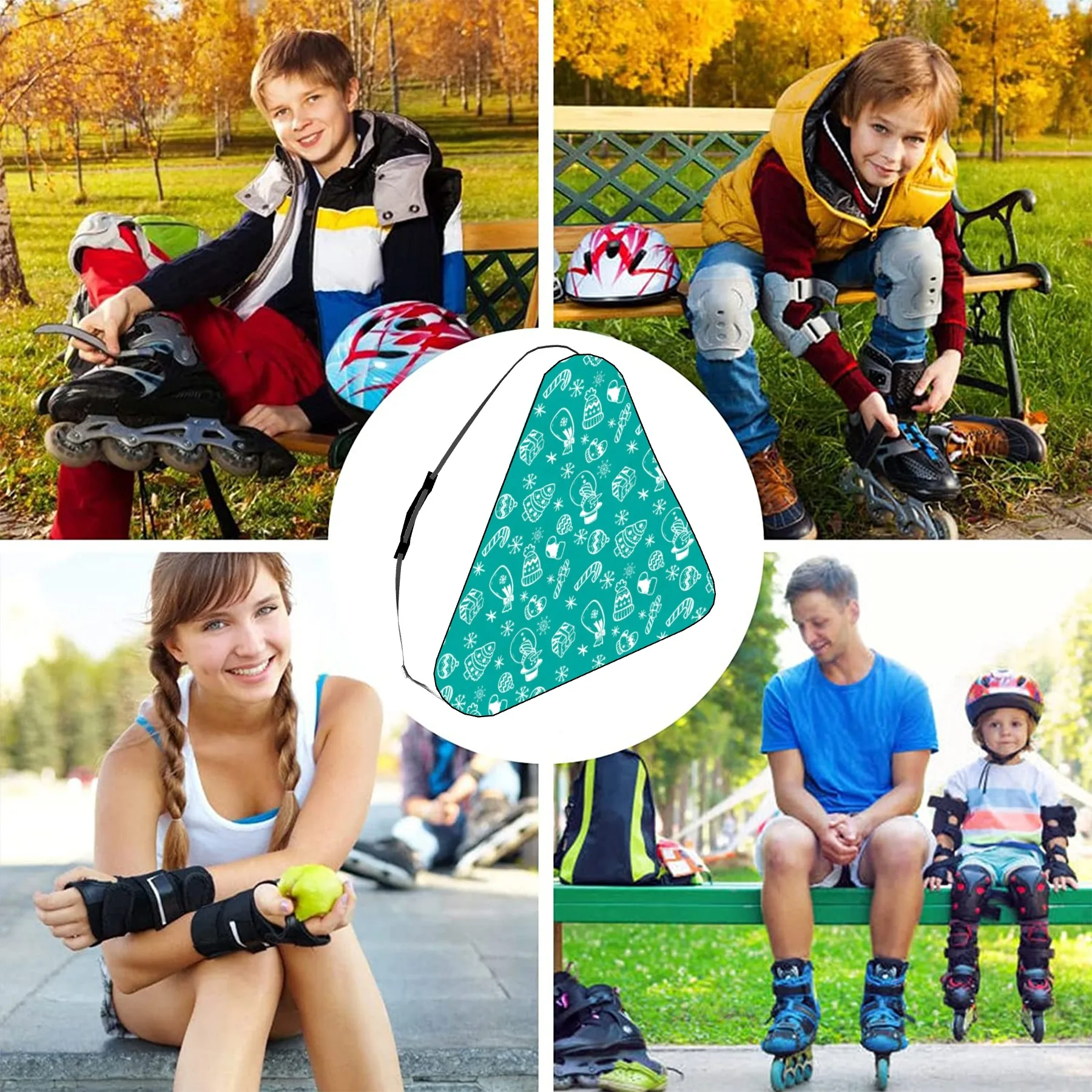 

Набор роликовых коньков для хоккея Женский, портативные сумки с сеткой для роликовых коньков, сумка на плечо для мужчин и детей, рюкзак для х...