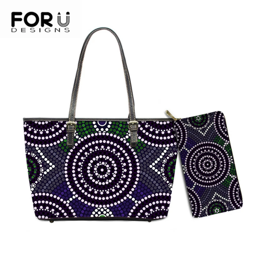 

women branded hand bagAstralian Aboriginal Dots Patten Printing ladies shoulder handbags women leather handbag & wallet purses