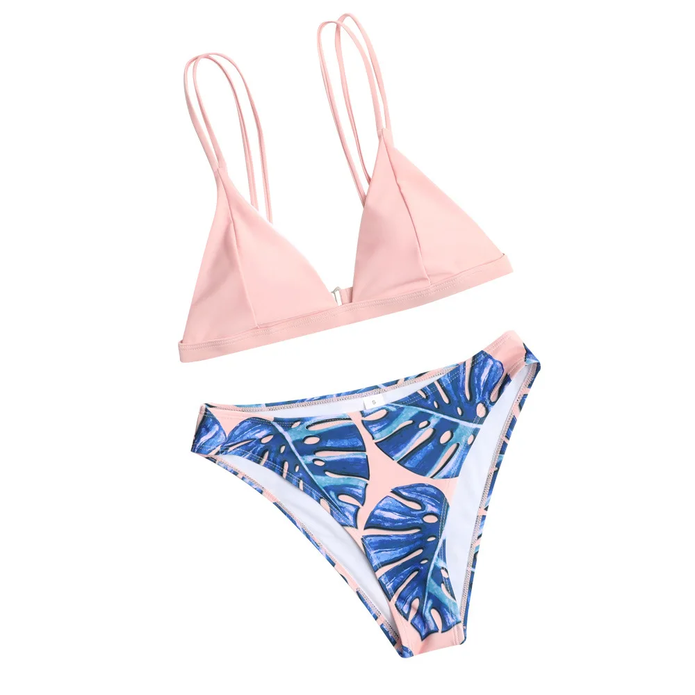 

Floral Bikini Sets Swimsuit Women Sexy High Waist Bikini Two Pieces Swimwear 2021 New Beach Bathing Suits Print 2 Piece M