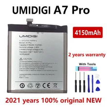 100% Genuine Original for UMI Umidigi A7 Pro Battery 4150mAh New Replacement Parts Phone Accessory Accumulators with free tools