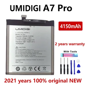 100 genuine original for umi umidigi a7 pro battery 4150mah new replacement parts phone accessory accumulators with free tools free global shipping