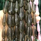 10x30 мм натуральные граненые капли воды дымчатый кварц хрустальный камень свободные разделительные бусины аксессуары для браслета