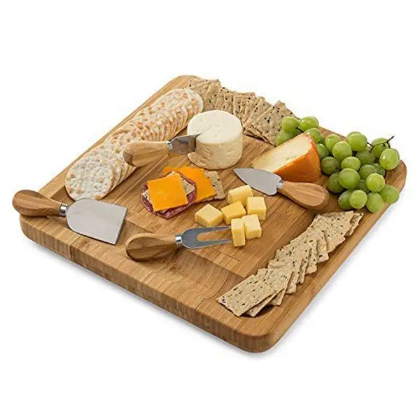 Набор бамбуковых досок для сыра с горкой идеальная доска колбасных изделий и