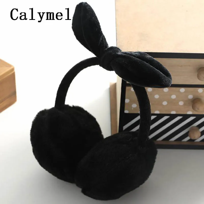 Calymel зима осень теплые наушники из искусственного меха милые кошачьи ушки