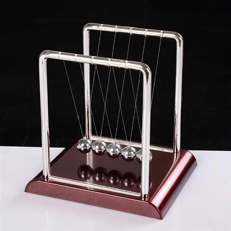 Balance Ball Desk Table Metal Pendulum Decor Physics Science Accessory Desk Toys Kids Antistress Game Newtons Cradle Steel Ball