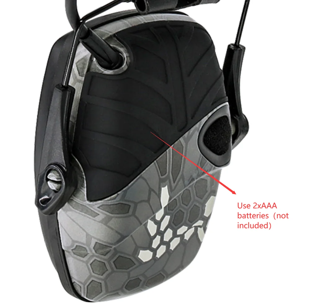 Тактические электронные защитные наушники для стрельбы уличные спортивные с