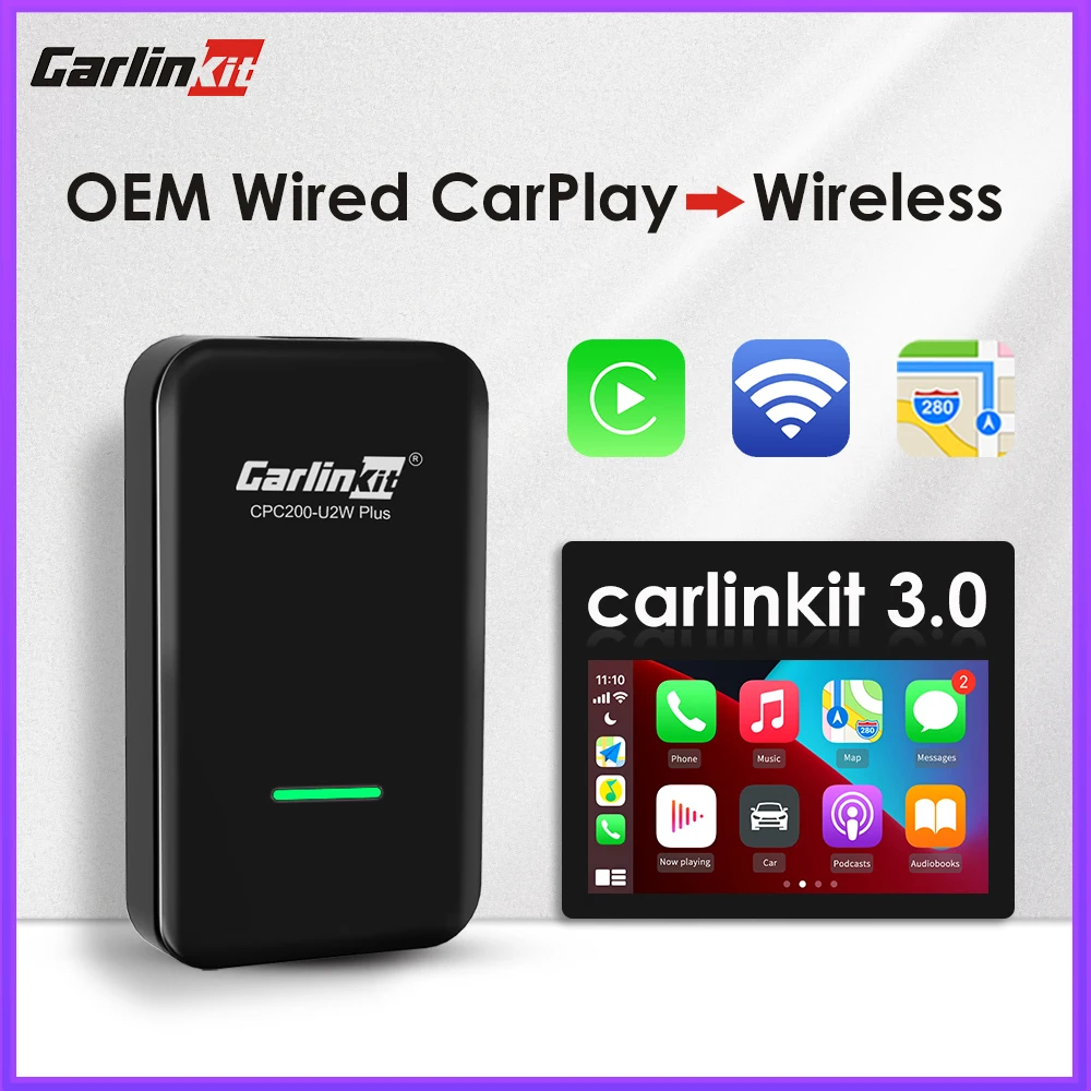 Беспроводная коробка Apple CarPlay, USB-ключ Carlinkit 3, адаптер для IOS Car Play MP4 MP5 для Proshe Benz для Volvo и Toyota Mazda Wifi соединитель - изображение
