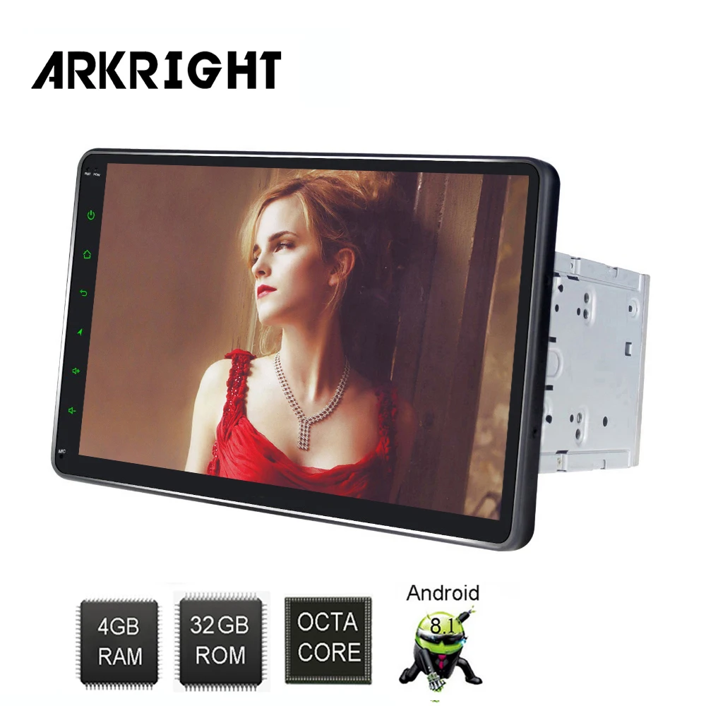 Автомагнитола ARKRIGHT 10 1 дюйма 2 Din Восьмиядерный процессор 4 + 32 ГБ Android 8 радио