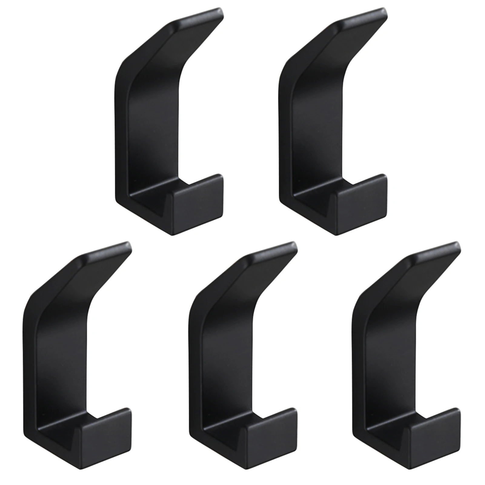

5set/pack Non Slip Towel Clothes Aluminum Wall Hooks Bathroom Storage Hallway Hanging Coats Kitchen Door Mount Home Easy Install