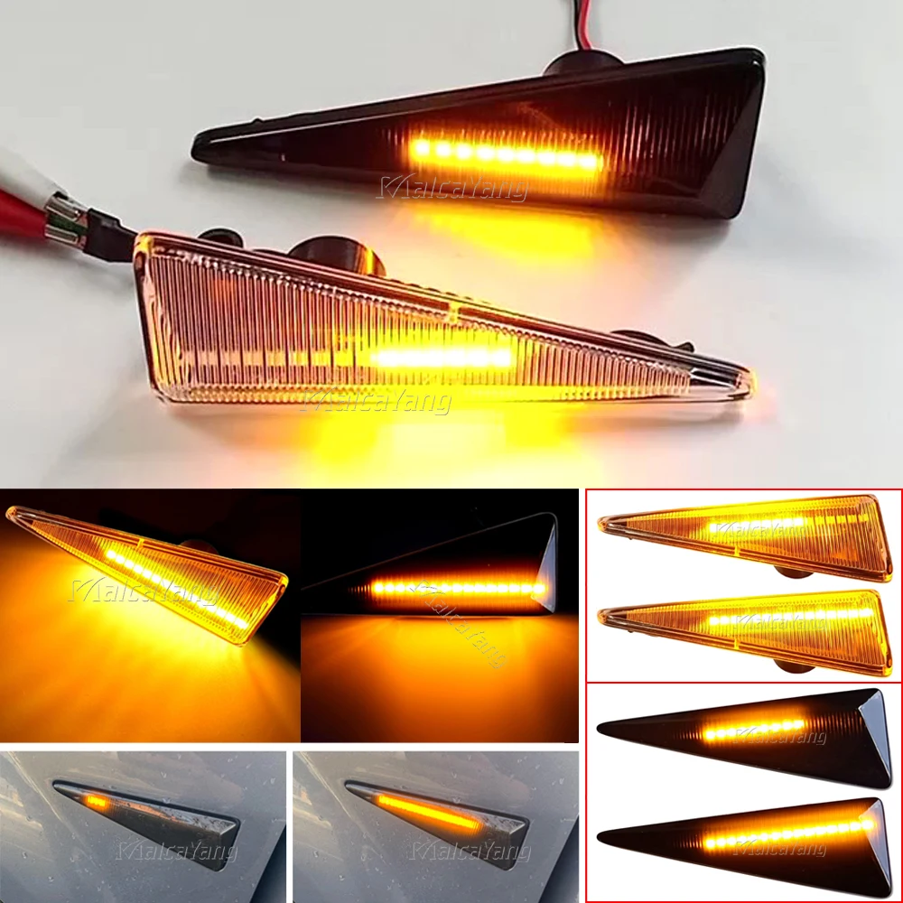 2PCS LED Dynamic Side Marker Turn Signal Light Sequential Lamp For Renault MK4 Vel Satis Wind Avantime Megane 2 Scenic Espace |