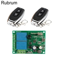 rubrum 433mhz universal wireless remote control switch ac 220v 110v 2ch relay receiver module rf 433 mhz led light transmitter