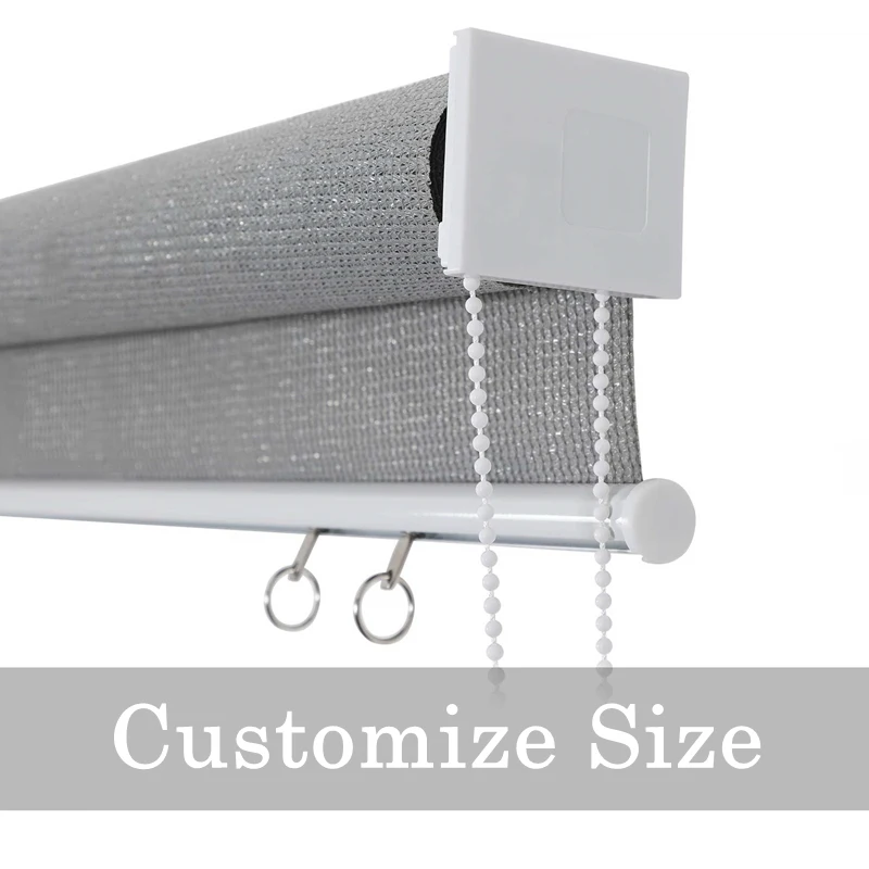 Окно балкона Солнцезащитная сетка Ветрозащитные непромокаемые Рулонные шторы
