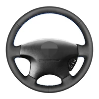 car steering wheel cover no slip black genuine leather for honda accord 6 1998 2002 odyssey 1998 2001 acura cl 1998 2003 mdx