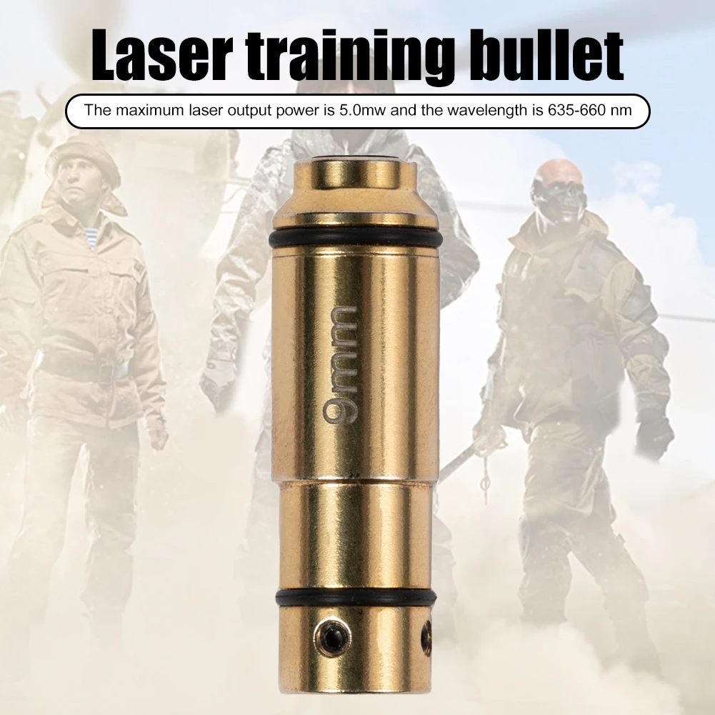 

45ACP 9mm Trainer Cartridge Boresighter Brass Red Dot Laser Bore Sight Collimator for Dry Fire Training Bullet Hunting Accessory