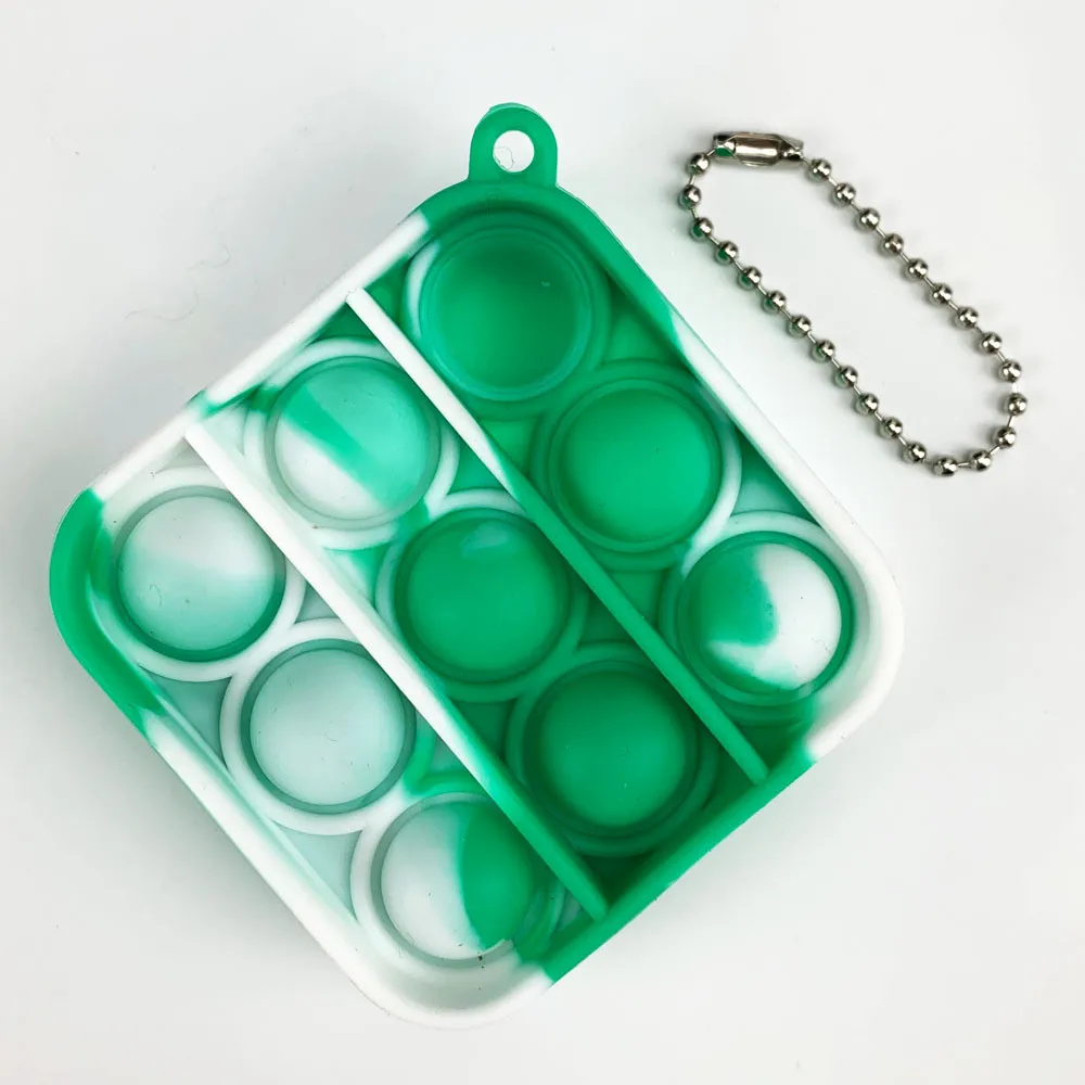 

Mini Push Pop Bubble Sensory Toy Autism Needs Squishy Stress Reliever Toys Adult Child Funny Anti-stress Pop Fidget Keychain New
