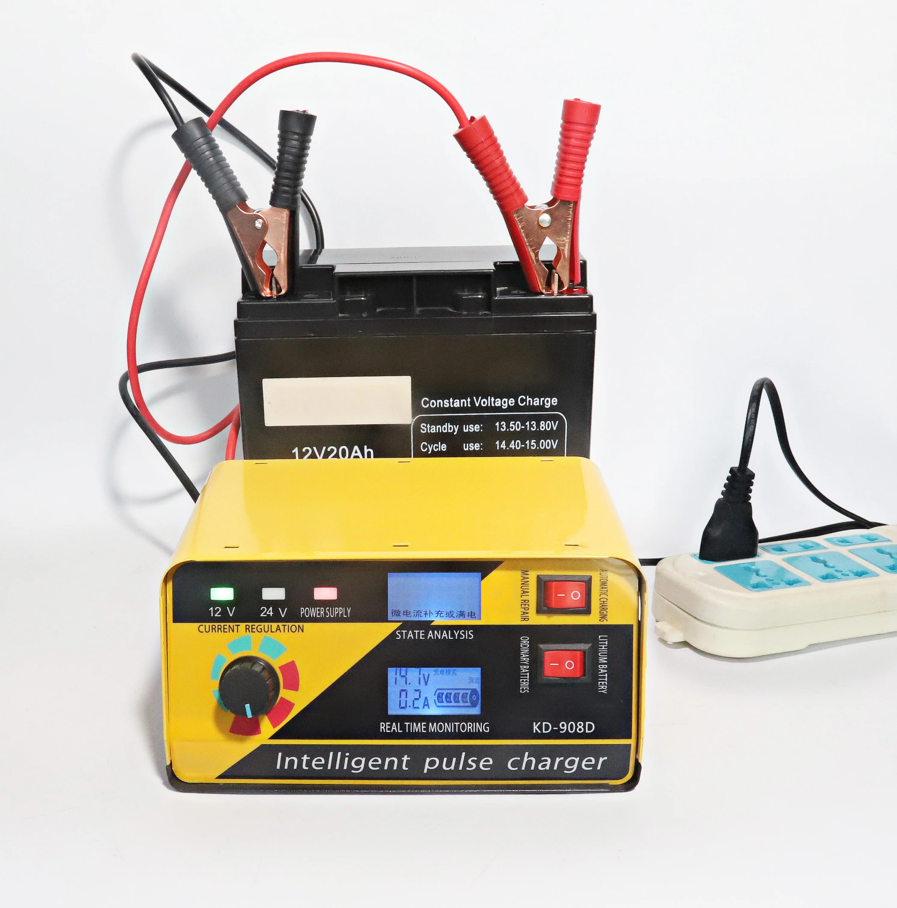 Полностью автоматическое автомобильное зарядное устройство 12 в 24 В