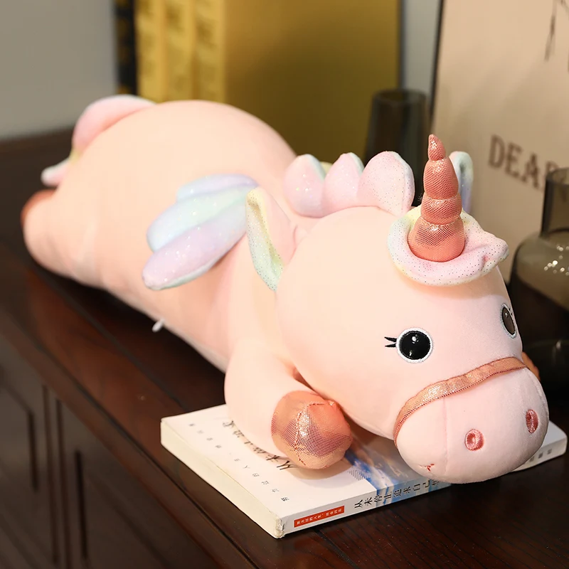 60/80 см с изображением милой радуги и ангел Единорог плюшевые игрушки куклы Мягкие